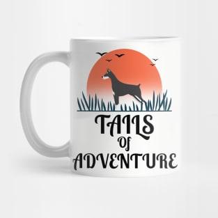 Tails Of Adventure Dog Hiking Doberman Mug